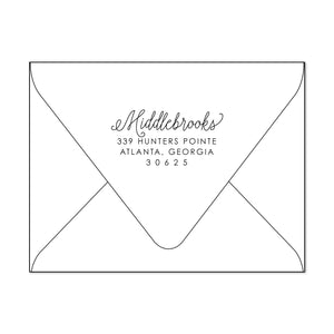 Custom Self Inking Stamp, Middlebrooks Design