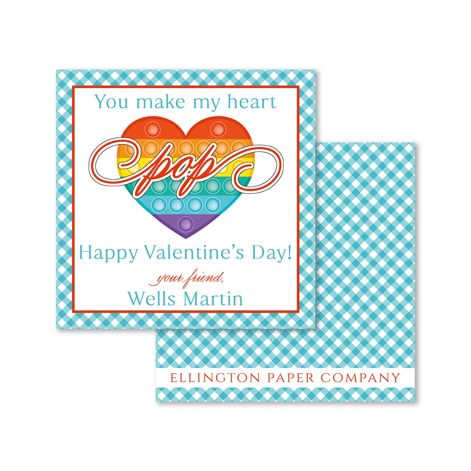 Pop It Primary Valentine Enclosure Cards and Stickers