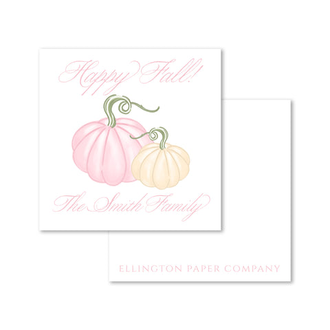 Pumpkin Fall Enclosure Cards and Stickers, Pink