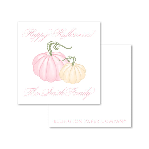 Pumpkin Halloween Enclosure Cards and Stickers, Pink