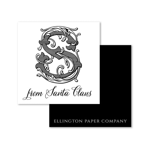 From Santa Claus Holiday Enclosure Cards and Stickers, Black