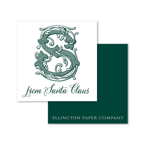 From Santa Claus Holiday Enclosure Cards and Stickers, Green
