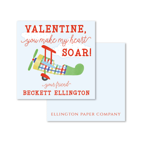 "You Make My Heart Soar" Valentine Enclosure Cards and Stickers