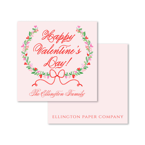 Valentine Wreath Enclosure Cards and Stickers