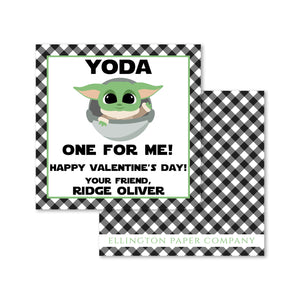 Yoda One Valentine Enclosure Cards and Stickers