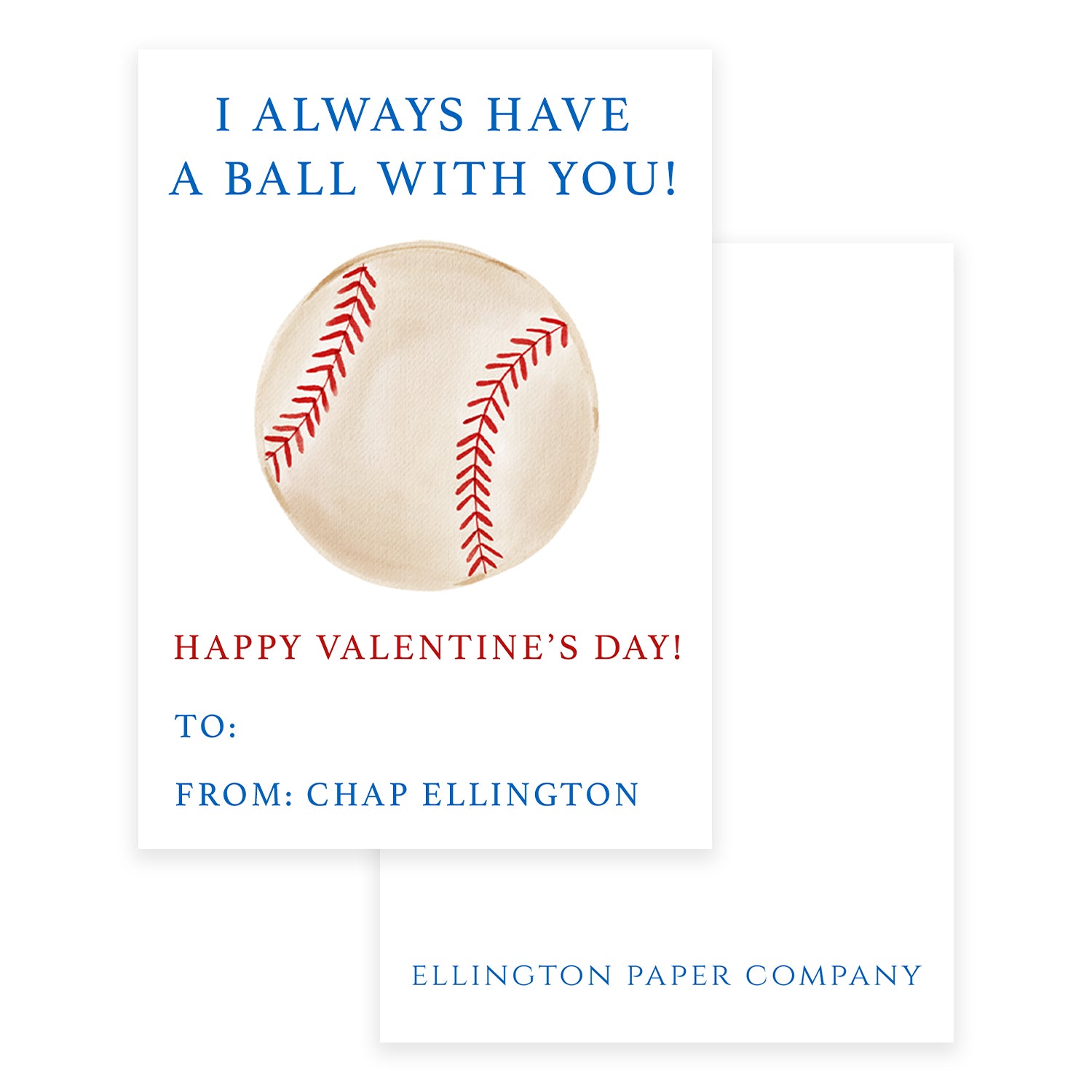 Baseball Valentine Card Set