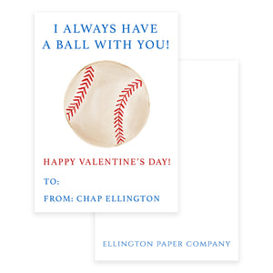 Baseball Valentine Card Set