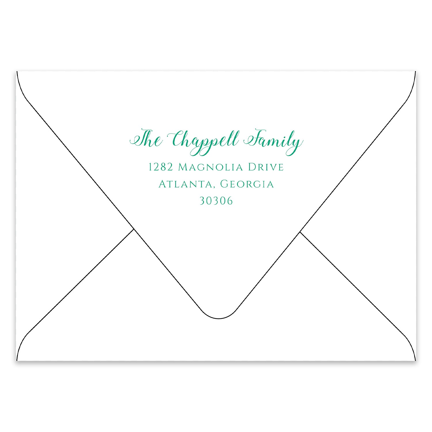 Blue Watercolor Holiday Photo Card Address Printing Add-On