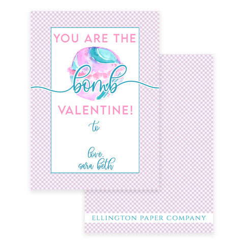 Bath Bomb Valentine Card Set