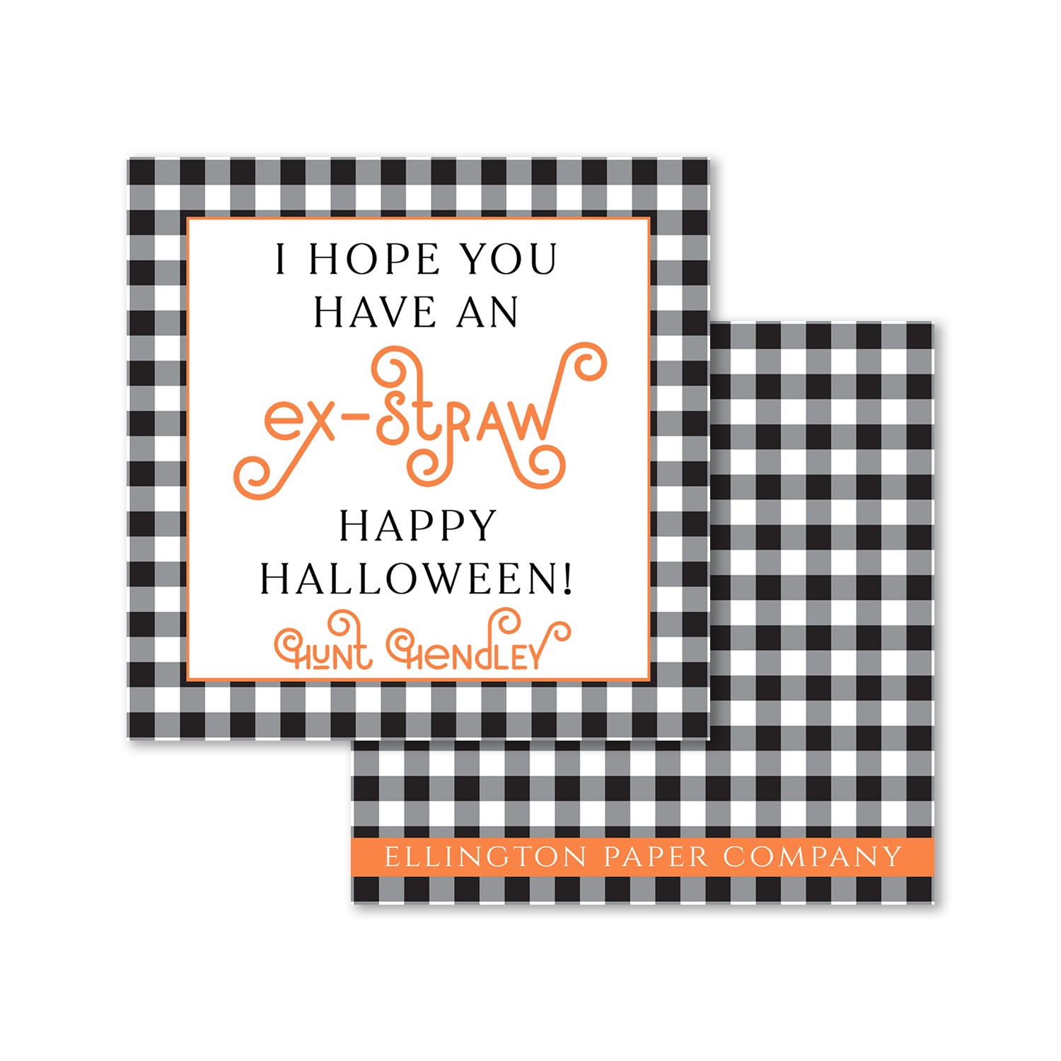EX-STRAW Happy Halloween Enclosure Cards and Stickers