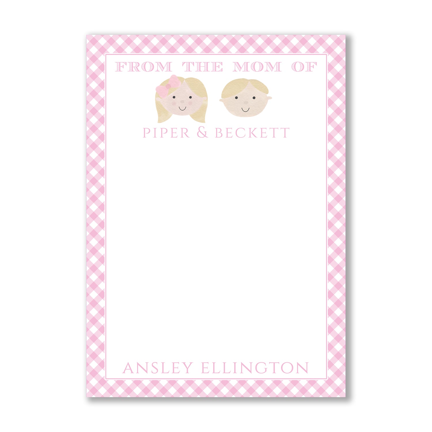 Sweet Face Collection Notepad, Pink