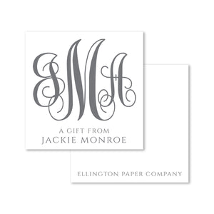 Fancy Monogram Enclosure Cards and Stickers