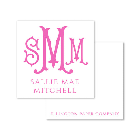 Fishtail Traditional Monogram Enclosure Cards and Stickers
