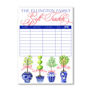 Holiday Gift Tracker Personalized Notepad