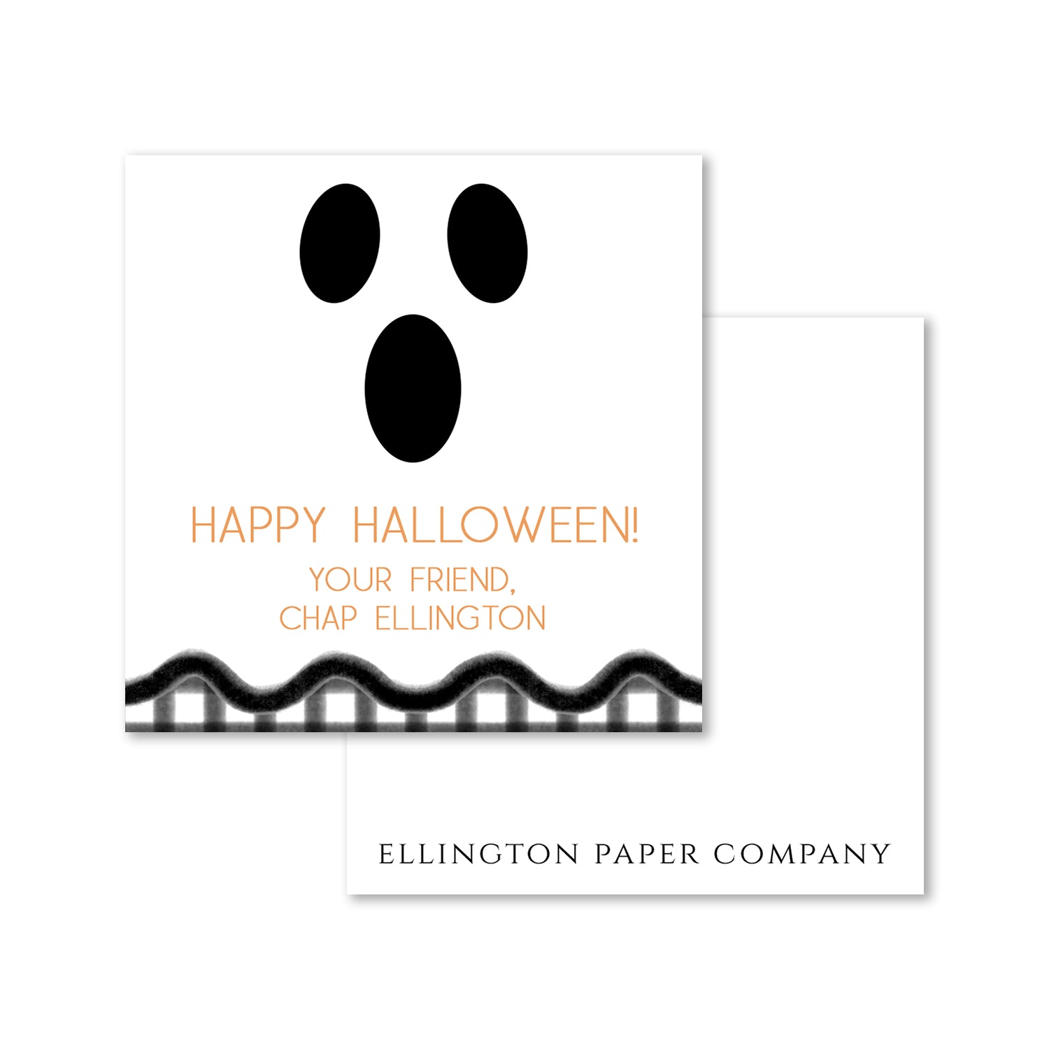 Windowpane Ghost Halloween Enclosure Cards and Stickers