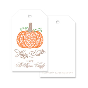 Happy Fall Pumpkin Gift Tags