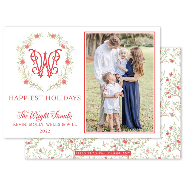 Holiday Chinoiserie Holiday Photo Card