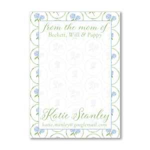 Mom Notepad, Blue Hydrangea