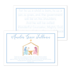 Nativity Laminated Placemat, Script with Isaiah 9:6 Back