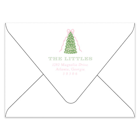 Oh, Christmas Tree Holiday Photo Card Address Printing Add-On