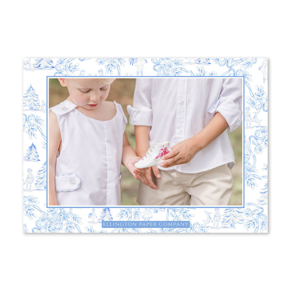 Oh, What Fun Holiday Photo Card, Blue