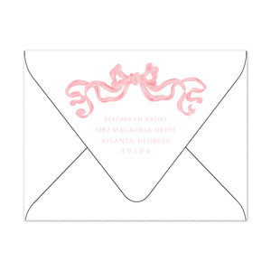 Pretty Bow in Pink Return Address Printing