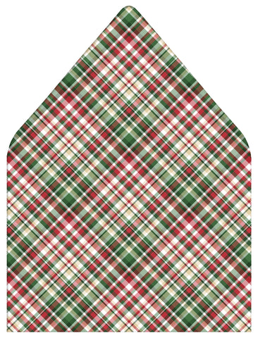 Interlocking Monogram & Plaid Holiday Photo Card Envelope Liner Add-On