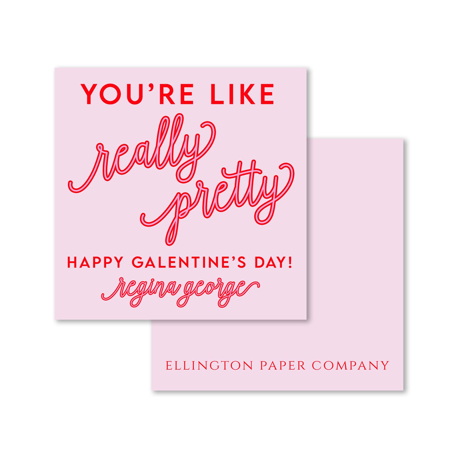 "You're Like Really Pretty" Valentine Enclosure Cards and Stickers