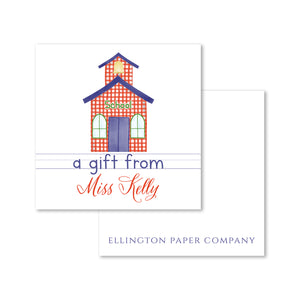 Schoolhouse Teacher Enclosure Cards and Stickers, Red