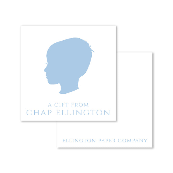 Custom Silhouette Enclosure Cards, Script Font
