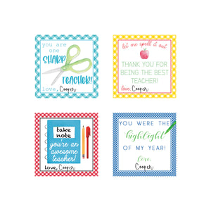 Teacher Appreciation Tags Set 2 - Digital