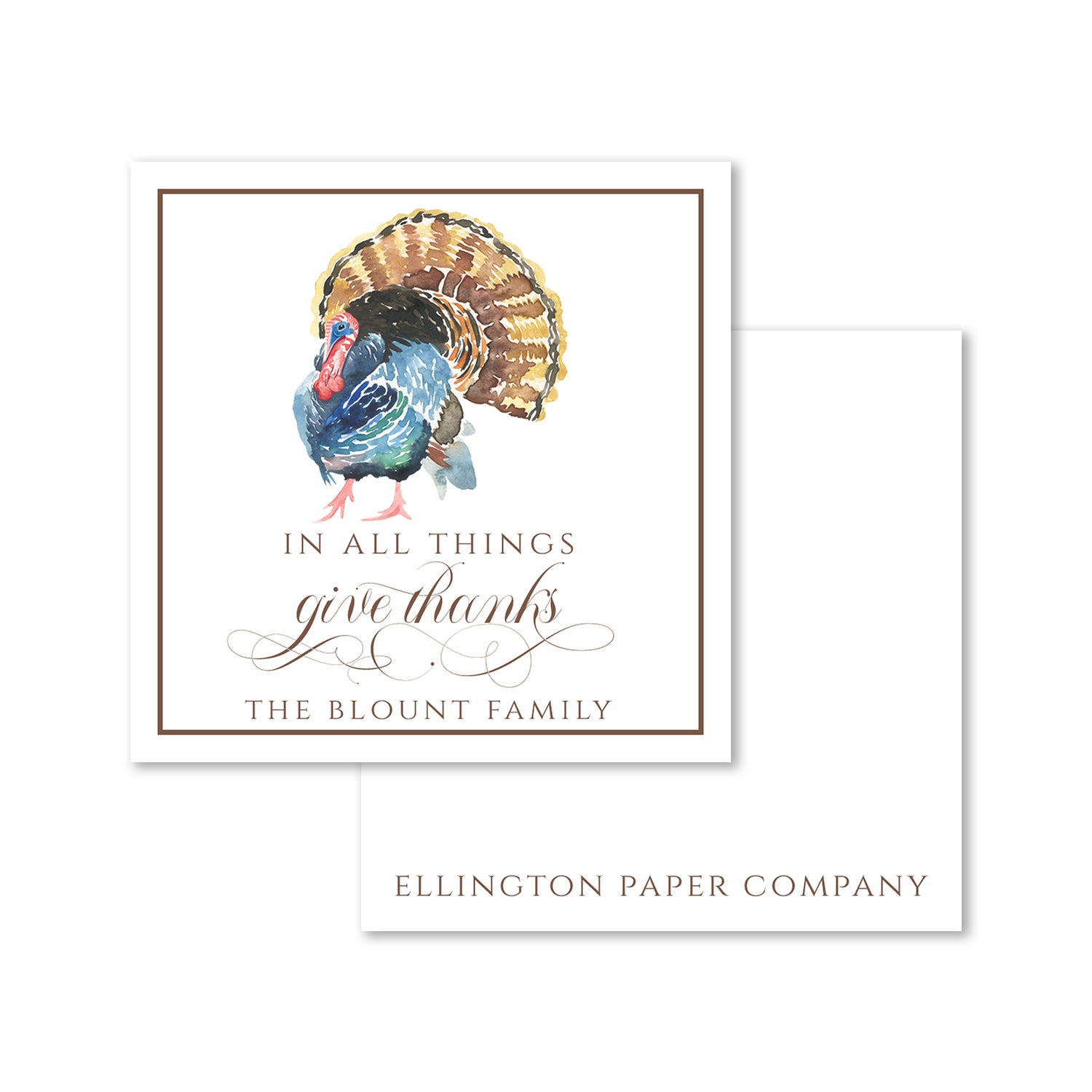 "Give Thanks" Turkey Enclosure Cards and Stickers
